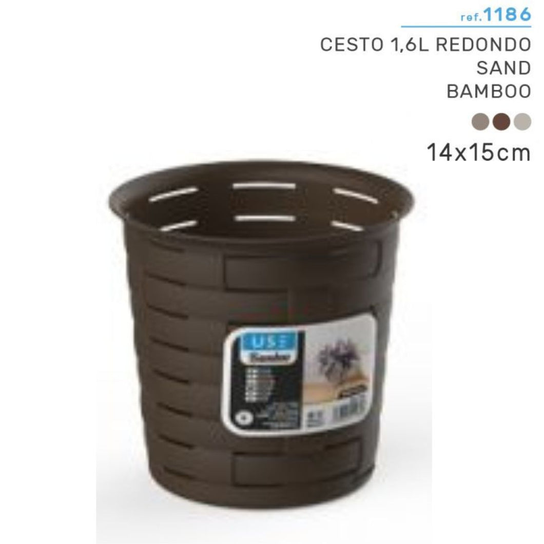 Cesto 1.6L Redondo Sand