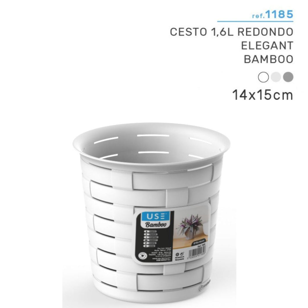 Cesto 1.6L Redondo Elegant