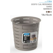 Cargar imagen en el visor de la galería, Cesto 1.6L Redondo Sand
