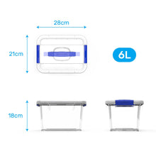 Cargar imagen en el visor de la galería, Caja de Plástico XS 6L Transparente Sets de 3/6/12
